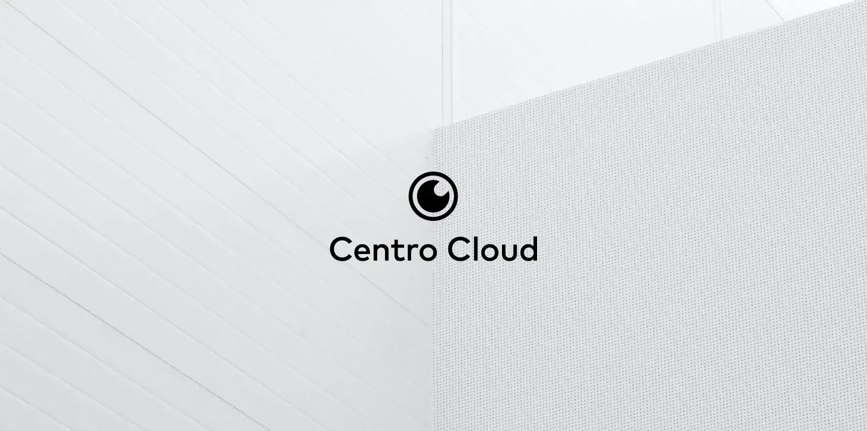 Centro Cloud logo on a pale architectural background